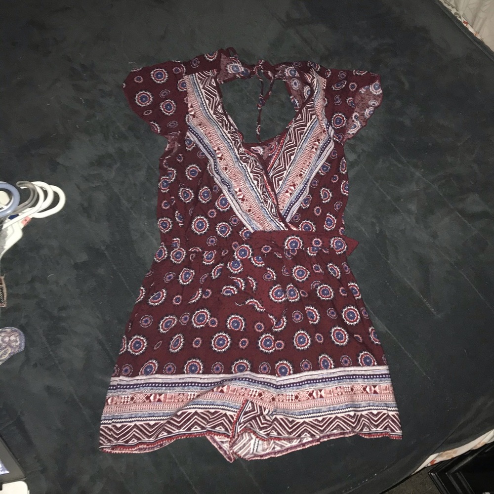 Maroon Romper